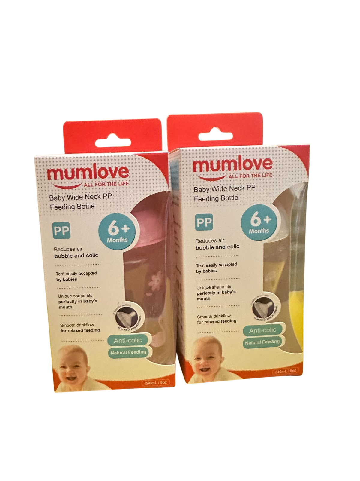 Baby Wide Neck PP Feeding Bottle 240ml