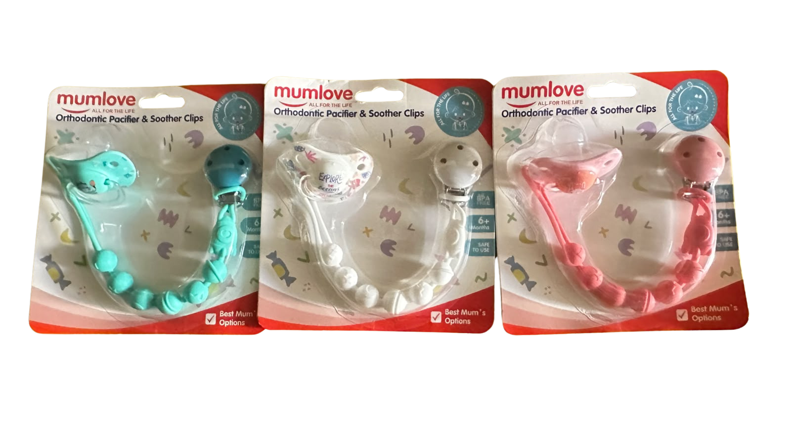 Orthodontic Pacifier & Soother Clips