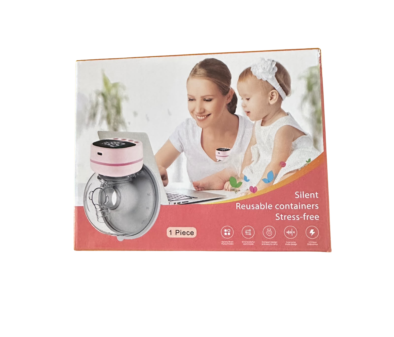 Silent Reusable Containers Breast Pump