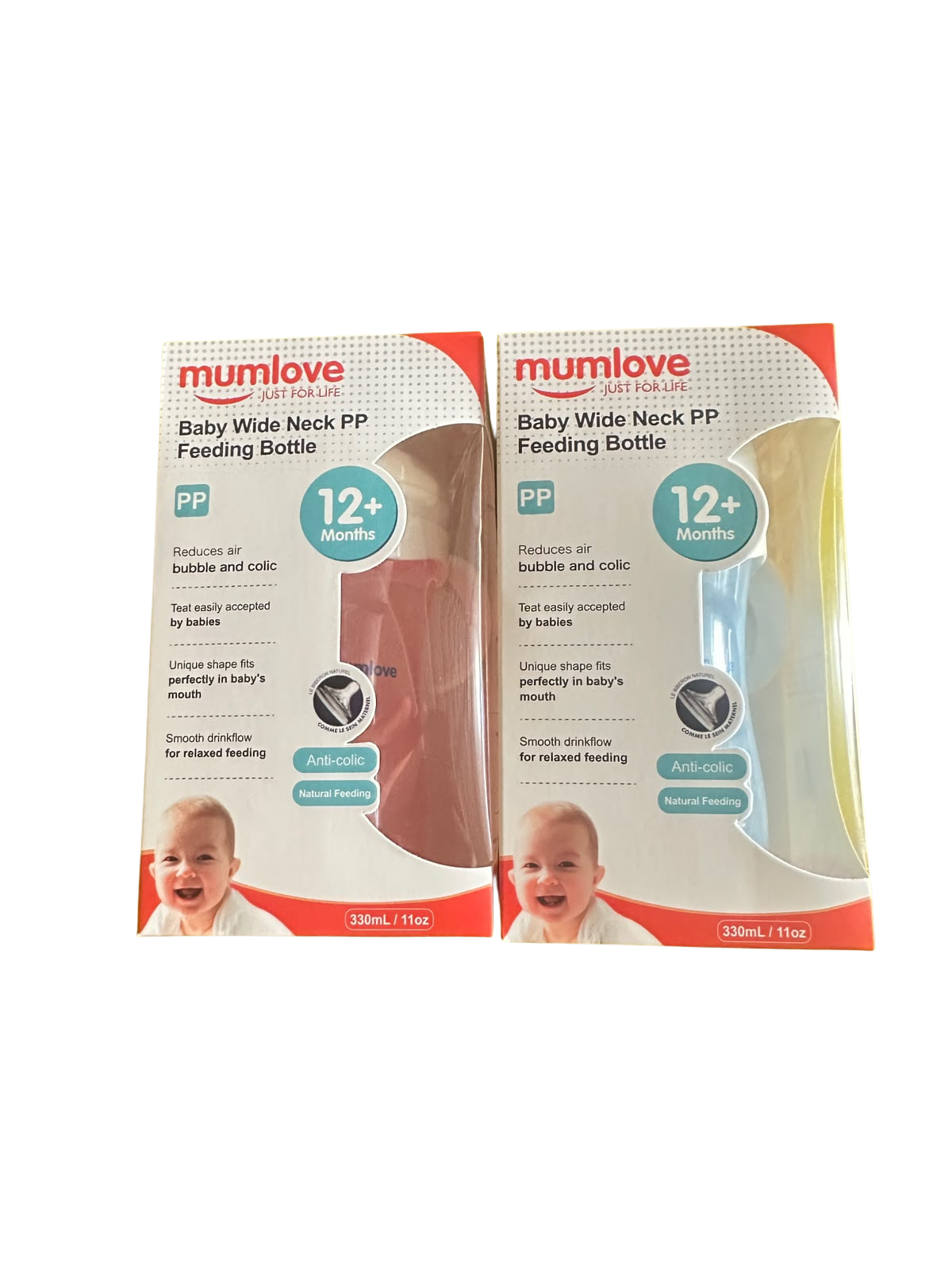 Baby Wide Neck PP Feeding Bottle 330ml